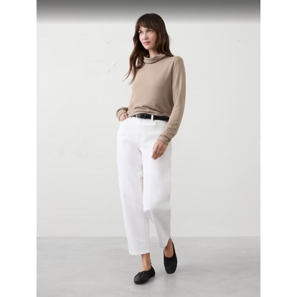 J. Jill Luxe Supima Everyday Turtleneck Tunic in Dark Fig Petite - Size M